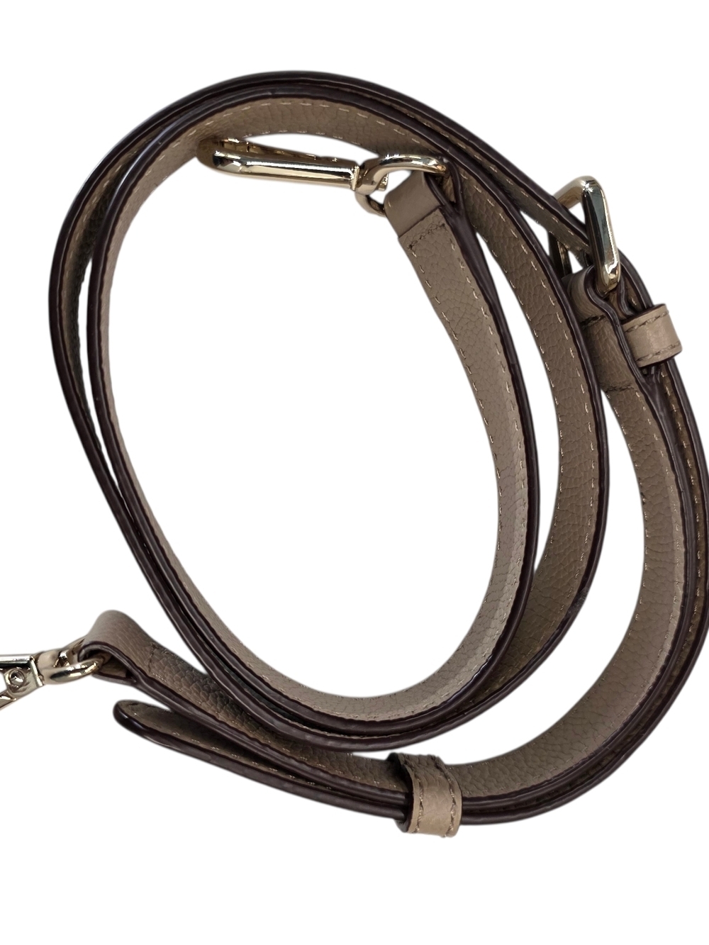 Adjustable Taupe Leather Bag Strap – Neutral Replacement Strap